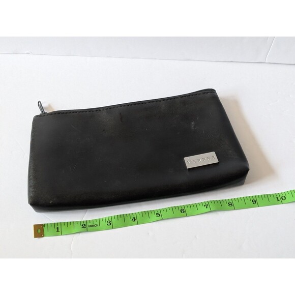 Morphe Cosmetics Zip Top Makeup Travel Pouch Black Vegan Leather - Picture 4 of 5